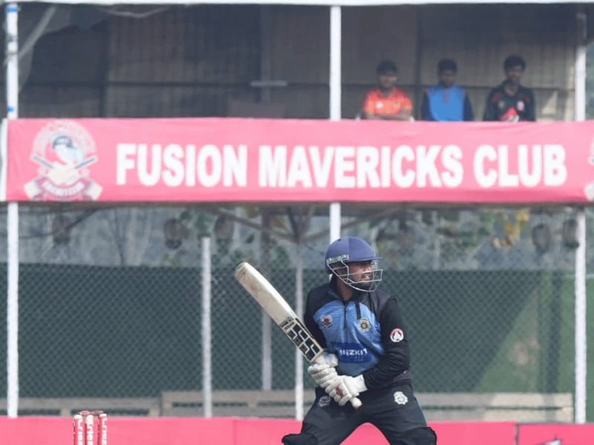 Batting under the lights at Coventry T10 League