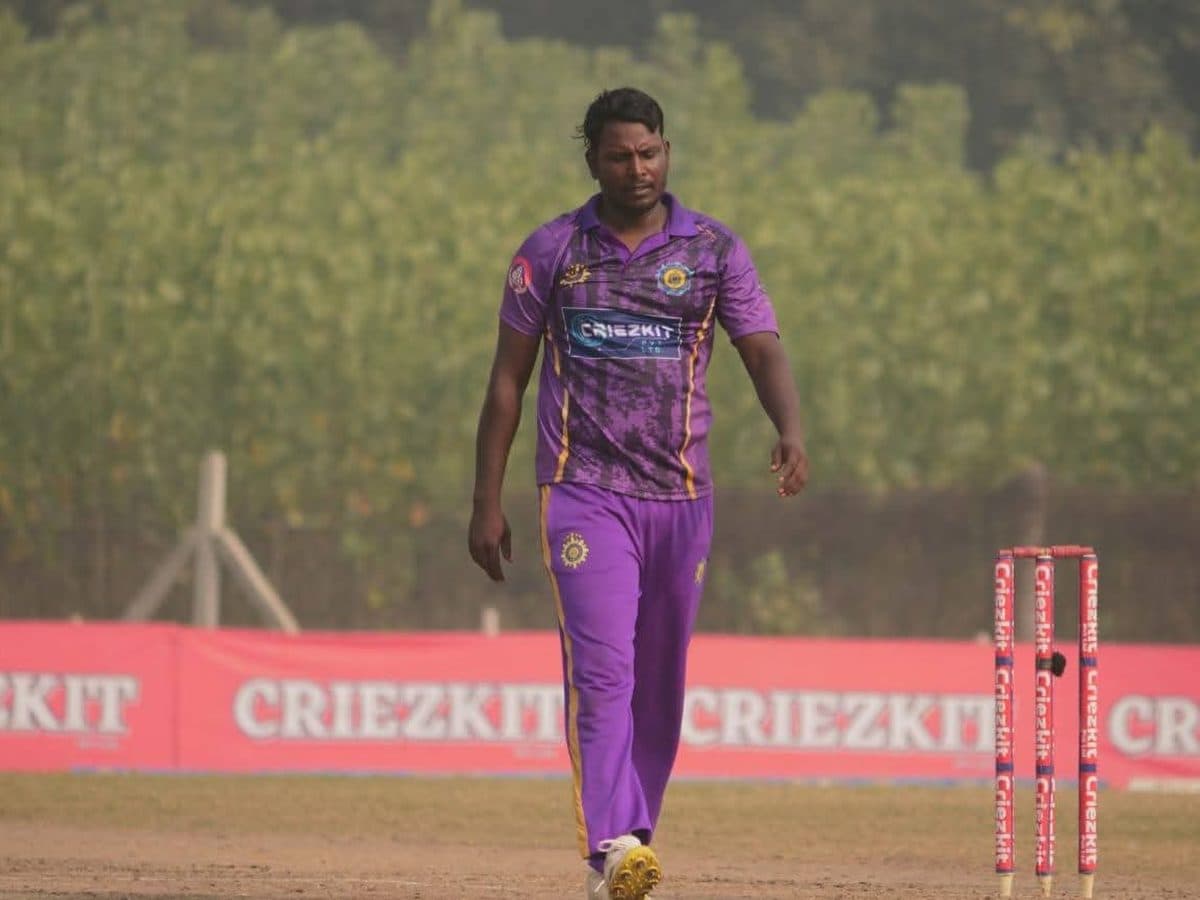 Bowler in his delivery stride, Supernova T10 League