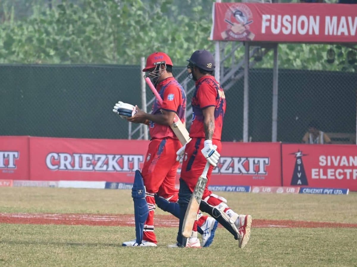 Batters walking out at Fusion Mavericks Club, Supernova T10 League
