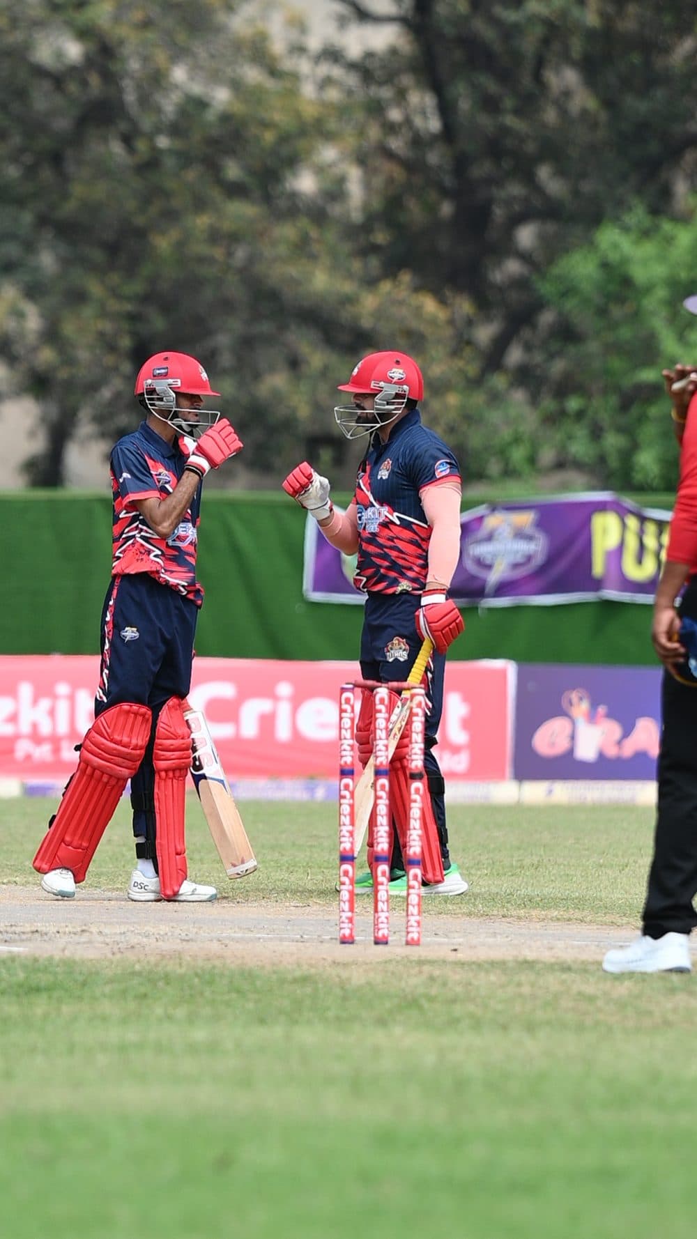 Bowler mid-delivery, Thunderbolt T10 League